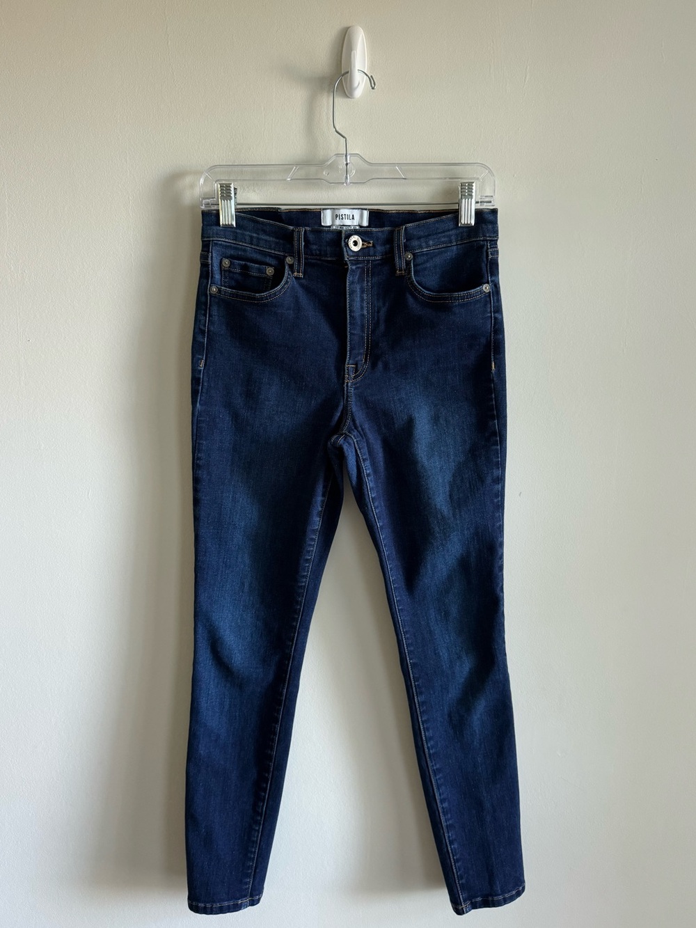 Pistola High Rise Stretch Denim Skinny Jeans in Dark Wash